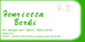 henrietta berki business card